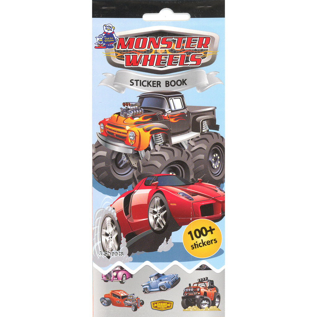 SSBK-MONSTERW-R - Tim The Toyman Monster Wheels  Sticker Book